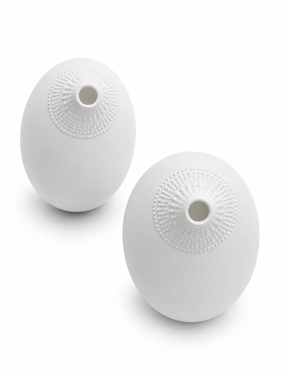 Image 1 of Juego de jarrones de porcelana Wirkkala 'Pollo' de mediados de siglo.