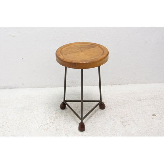 Image 1 of Mid century industry stool, Czechoslovakia 1950s