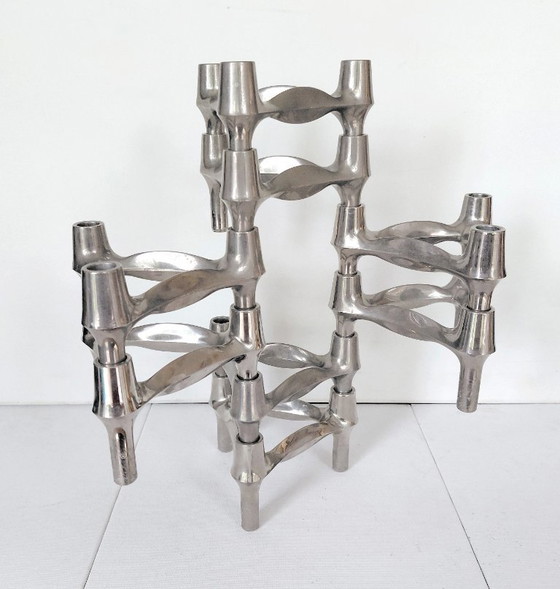 Set de 8 Bougeoirs BMF Stoff-Nagel empilables Design Années 60/70 – BMF Stoff Nagel, Bougeoirs et chandeliers (photo 9 of 14)