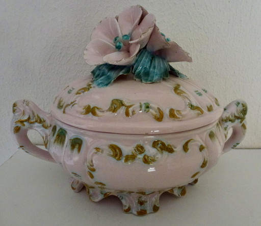 Magnifique bonbonnière italienne vintage / plat couvert – 1960