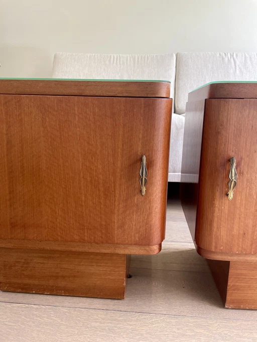 2x Vintage Nachtkastjes