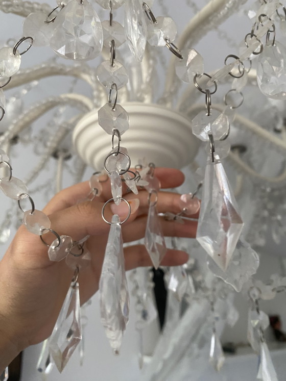 Lustre vintage Renaissance en cristal ivoire – Crystal (photo 5 of 5)