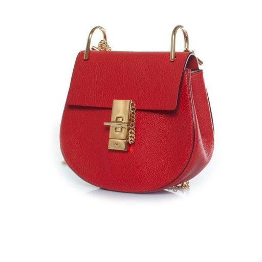 Chloe, borsa Drew in pelle rossa