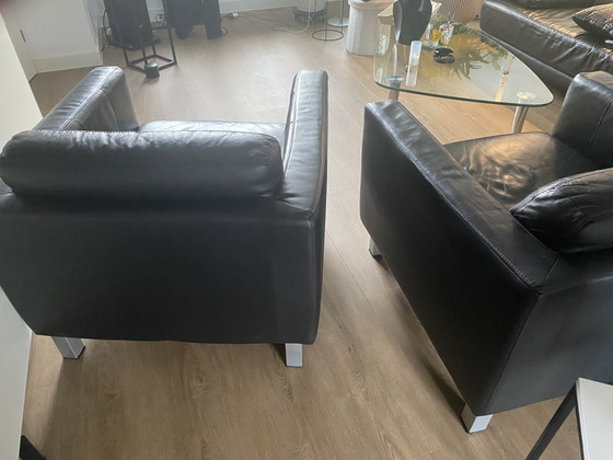 Image 1 of Twee leren fauteuils van Leather World
