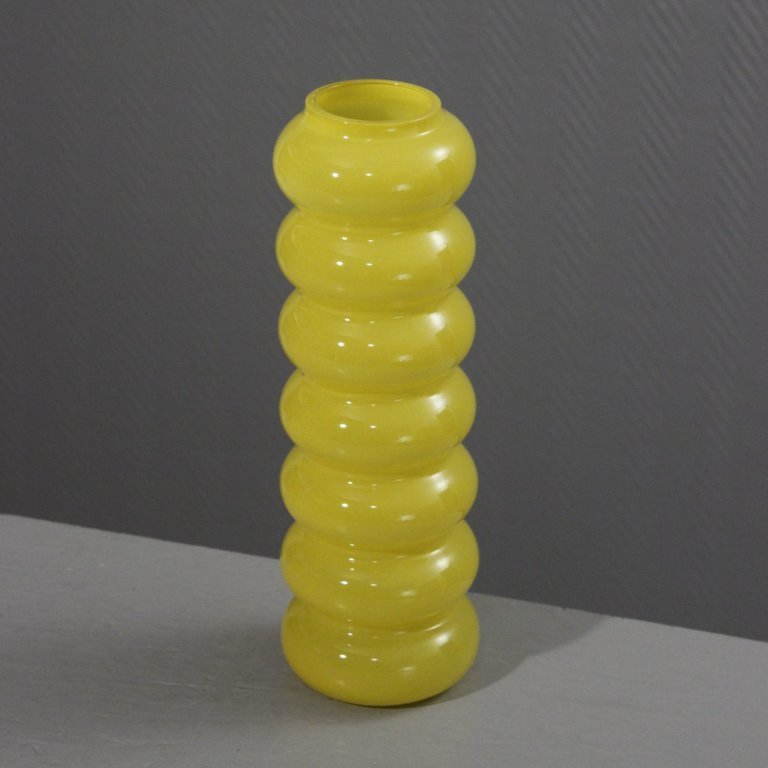 Ikea Design große runde Keramik-Bodenvase in Sandcreme