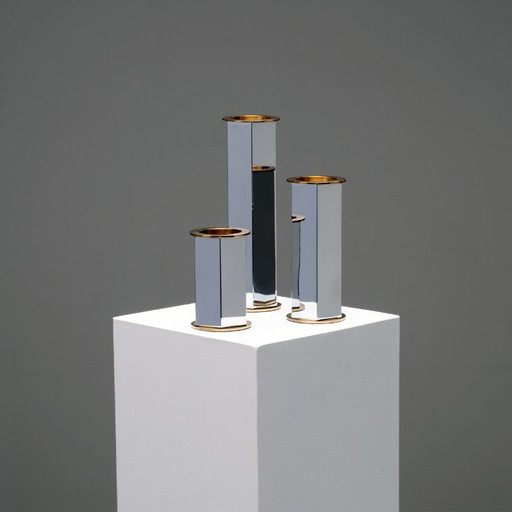 3x Sechskant-Kerzenständer, 3er-Set