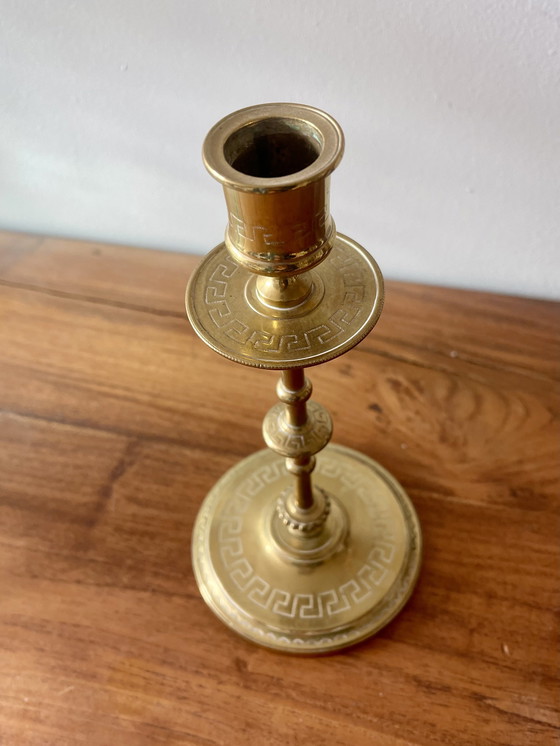 Image 1 of Candeliere in ottone inciso