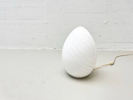Egg-shaped table lamp made of Murano glass by Venini, Italy, 1960s