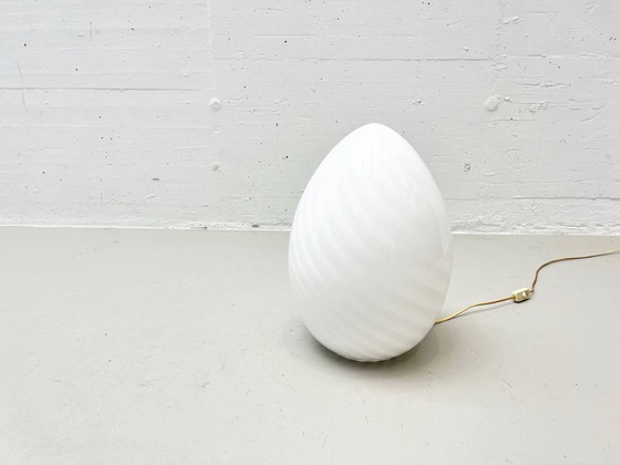 Image 1 of Egg-shaped table lamp made of Murano glass by Venini, Italy, 1960s
