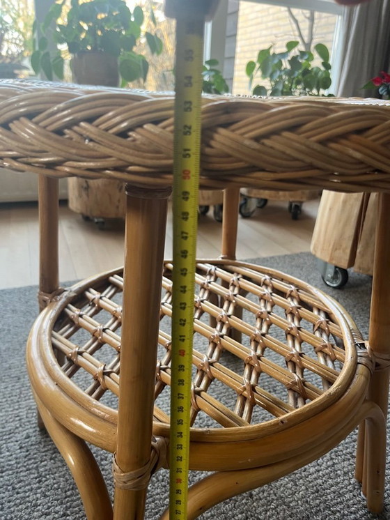 Image 1 of Vintage rattan (side) table