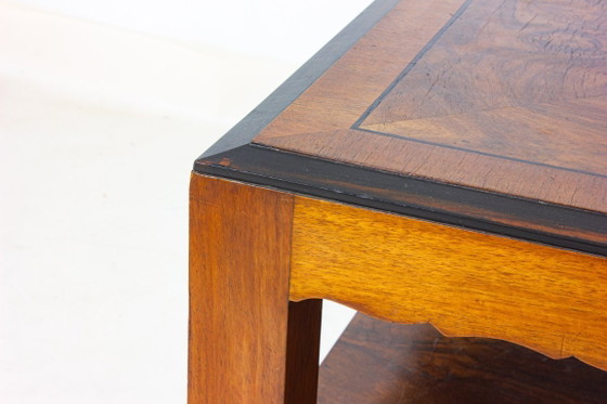 Image 1 of Burlwood Art Deco Table