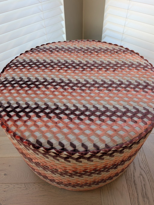 Chivasso Pouf Ø60 cm – hockers en poefs, Textile (photo 2 of 5)