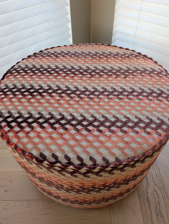 Chivasso Pouf Ø60 cm – Footstools & poufs, Textile (photo 2 of 5)