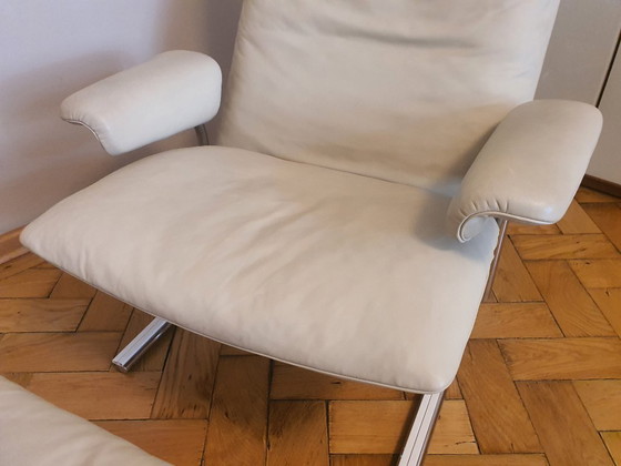 Image 1 of Sillón De Sede DS-2030 + Reposapiés / Otomana Arena / Cromo