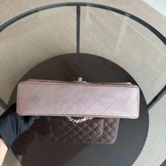 Image 1 of Chanel Classic Flap Medium - Pixelated Calfskin Metallic Pink Silver Hardware Series 21