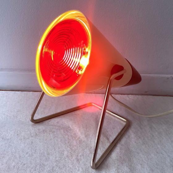 Image 1 of Vintage Jaren 60 Philips Infraphil HP 3603 Infraroodlamp met Doos en Handleiding