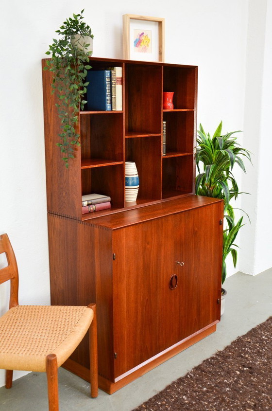 Image 1 of Midcentury Designer Cabinet Hvidt & Mølgaard Highboard Teak Sideboard Vintage 60s