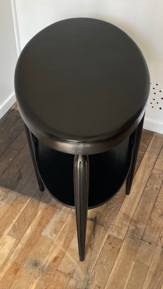 Image 1 of Art Deco Black Wood Console Table