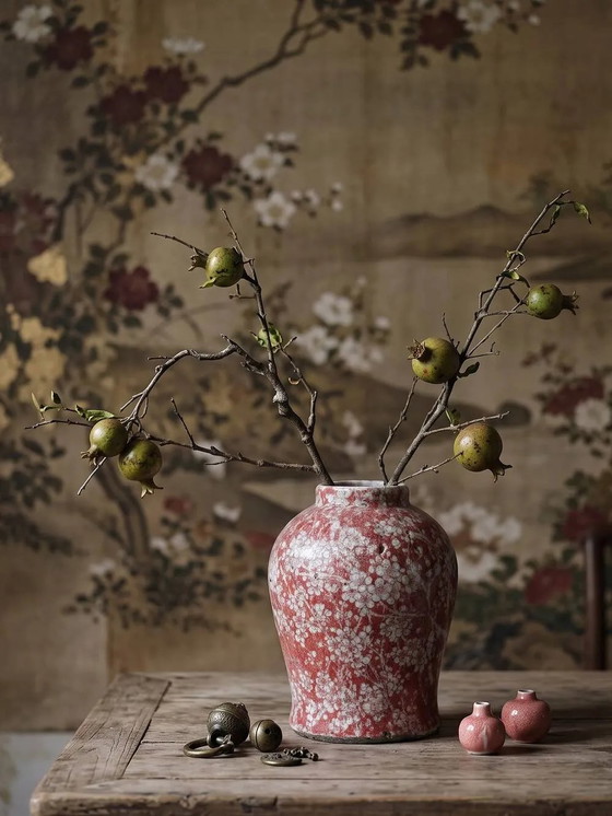 Vaso in ceramica raku smaltata decorato con sakura, vintage anni '80-'90. – Vasi, Porcellana (photo 3 of 14)