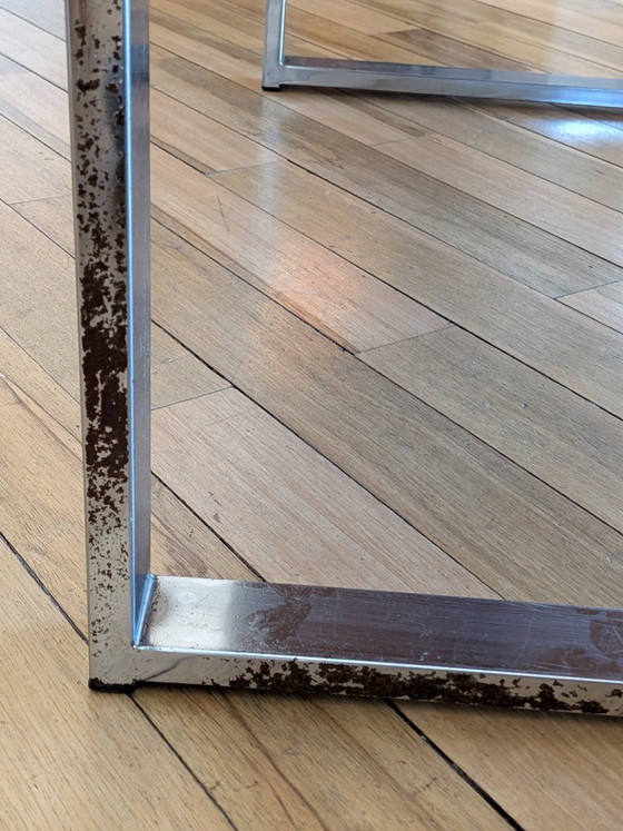 Coffee Table With Ceramic Tiles – 1970s – Vintage – Metal (photo 8 of 8)