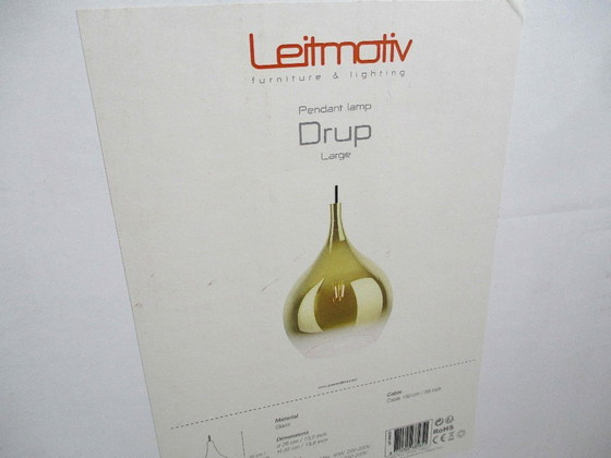 Image 1 of Nieuw - Leitmotiv Drup Large hanglamp - goud schaduw