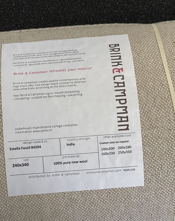 Image 1 of Tappeto Brink en Campman Estella Fossil NUOVO