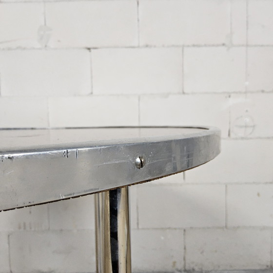 Image 1 of Table basse vintage - Ma maison Bas van Pelt (chrome et bois) table basse milieu du siècle (vers 1930)