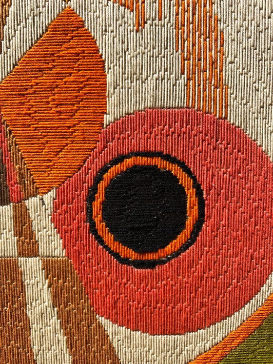 Image 1 of xGroßer kinetischer Original-Wandteppich OPart. Frankreich, 70er Jahre