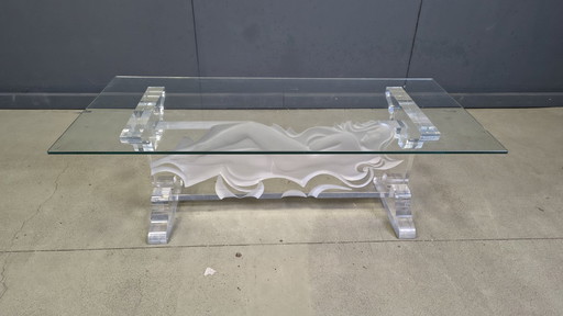 Acrylic coffee table by Fabian Art, 1980s