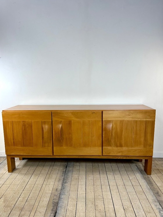 Image 1 of Sideboard aus massivem, geöltem Ulmenholz, Maison REGAIN, 1970