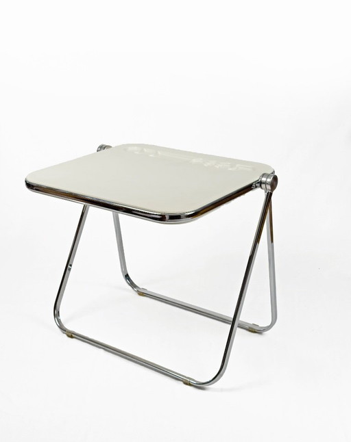 Bureau pliant en chrome et fibre de verre par Giancarlo Piretti pour Anonima Castelli, Italie 1970