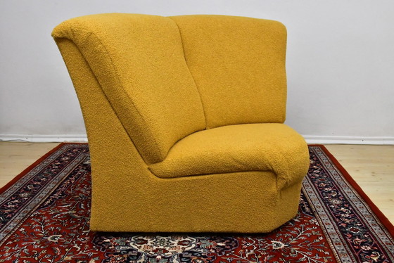 Image 1 of Yellow bouclé corner modular sofa, 1970s, set of 6