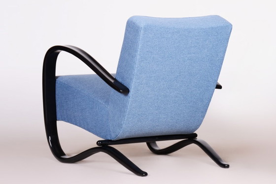 Restored Art Deco Armchair, By J. Halabala For UP Zavody, Beech, Czech, 1930s – Textile, Wood (photo 3 of 11)