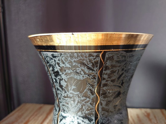 Image 1 of Art Deco hyalite vase De Rupel Boom glass factory