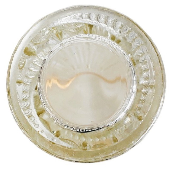 Image 1 of Vaso vintage in cristallo Hollywood Regency con bordo placcato oro, anni '70