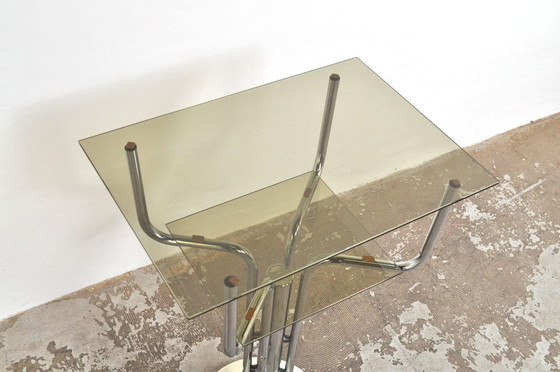 Image 1 of Vintage side table in marmer en glas, 1950s