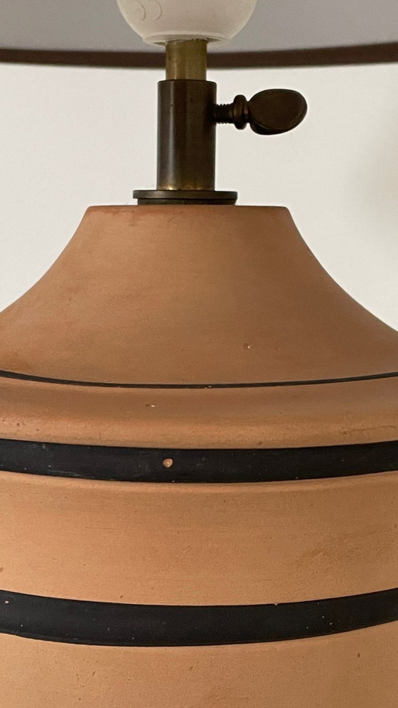 Image 1 of Vintage CHANEL-style terracotta lamp