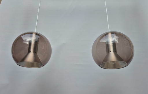 Vintage RAAK Pendelleuchte – 2 Kugeln – F. Ligtelijn – 1960er Jahre