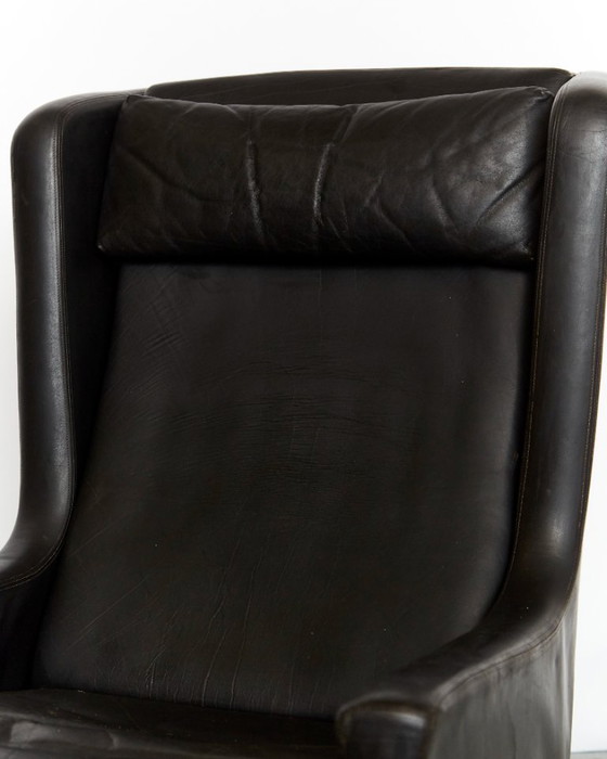 Image 1 of Sedia e poggiapiedi wingback vintage di Rudolf Glatzel per Kill International, 1960