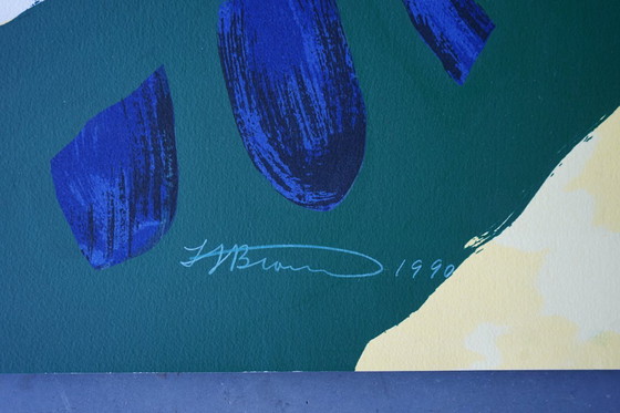 Image 1 of Frederick James Brown 'Max' 1990 Grande serigrafia firmata