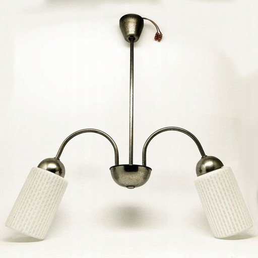 Czechoslovakian Postmodern Chandelier, 1970s – kroonluchters, Glass, Metal (photo 2 of 8)