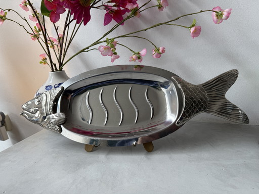 vintage bmf fish serving platter – west germany 1970s