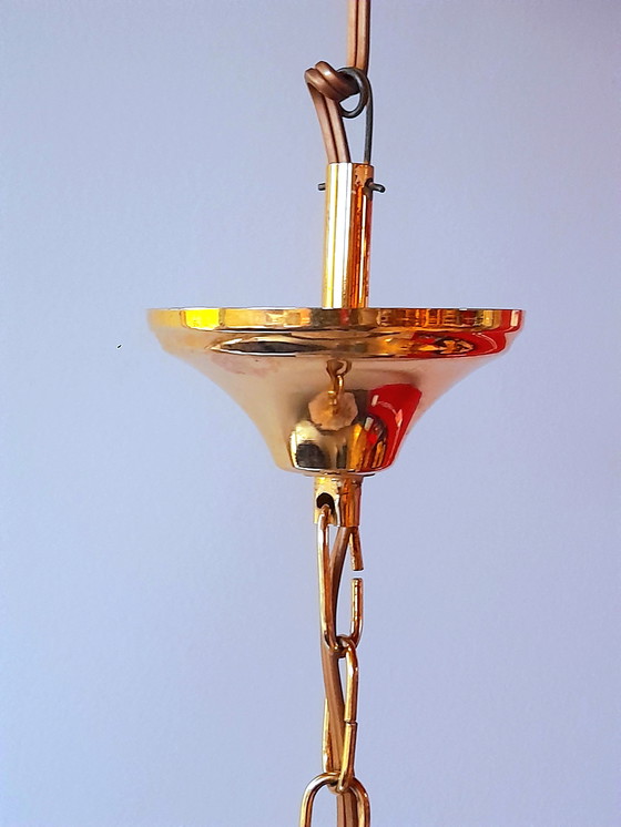 Image 1 of Lámpara colgante Art Déco en cristal Clichy rosa