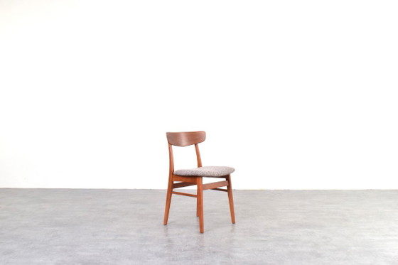 Mid-Century dänische Teak- & Woll-Esszimmerstühle von Farstrup, 1960er, 4er-Set – Silk, Wood (photo 3 of 12)