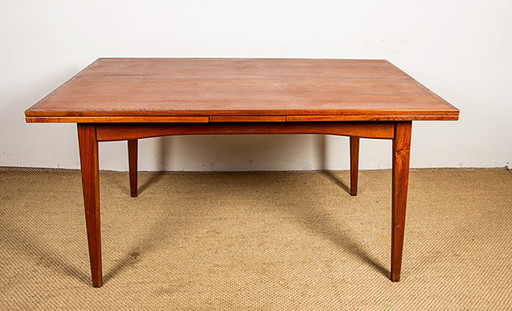 Large Danish Teak Extensible Dining Table Model 145 by Willy Sigh for Sigh & Son 1960