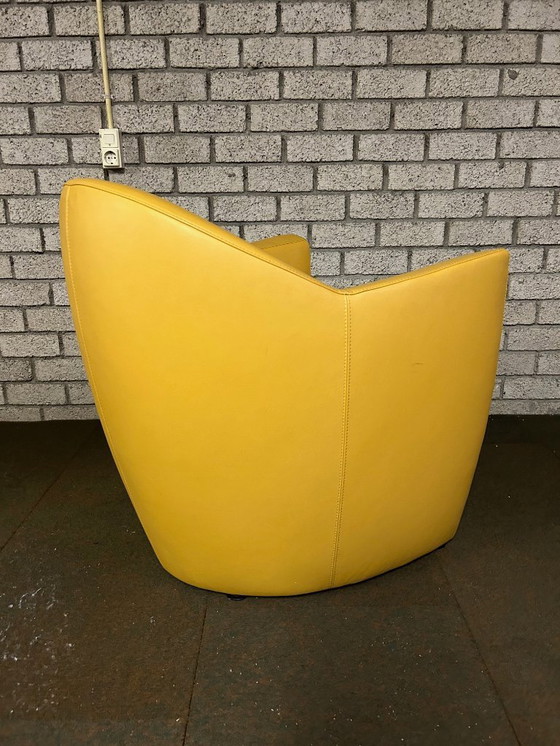Image 1 of Leolux Carabita fauteuil Geel Leer