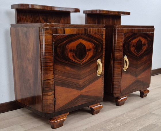 Image 1 of Venetian Art Deco Nightstands 1939