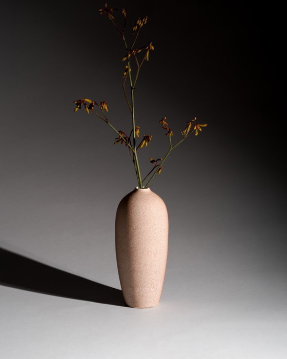 Image 1 of Vaso artigianale in ceramica vintage "SNAKESKIN" di grandi dimensioni, Paesi Bassi, anni '60-'70, altezza 33 cm