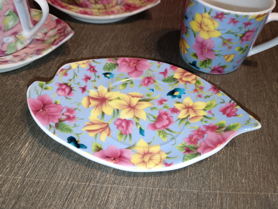 Image 1 of Set van 6 kopjes met schotels