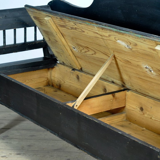 Image 1 of Antique pine drop-top bench, 1900s